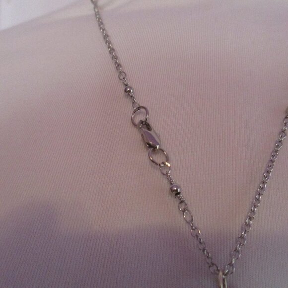 Hamsa Pendant Necklace Colorful and Napier Choker Silver Tone Metal - Picture 4 of 11